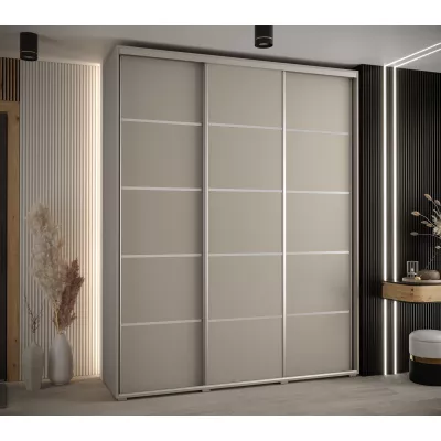 Šatní skříň INDIRA 4 - 190/60 cm, kašmír / stříbrná