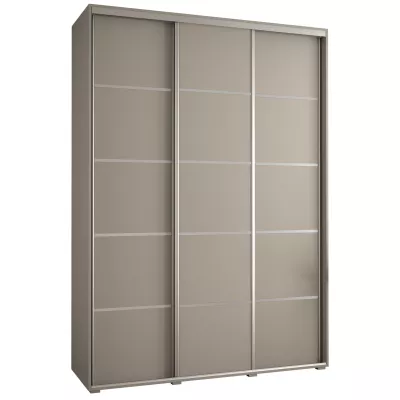 Šatní skříň INDIRA 4 - 180/60 cm, kašmír / stříbrná