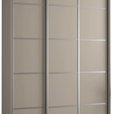 Šatní skříň INDIRA 4 - 160/60 cm, kašmír / stříbrná