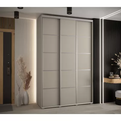 Šatní skříň INDIRA 4 - 160/60 cm, kašmír / stříbrná