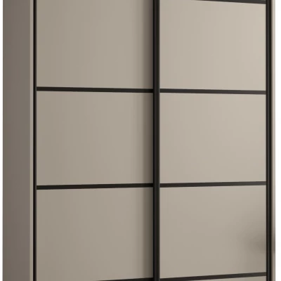 Šatní skříň INDIRA 4 - 140/60 cm, kašmír / černá
