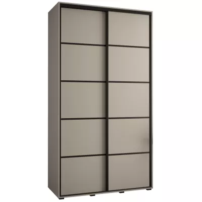 Šatní skříň INDIRA 4 - 140/60 cm, kašmír / černá