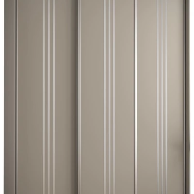 Šatní skříň INDIRA 6 - 200/60 cm, kašmír / stříbrná