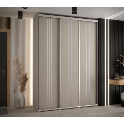 Šatní skříň INDIRA 6 - 170/60 cm, kašmír / stříbrná