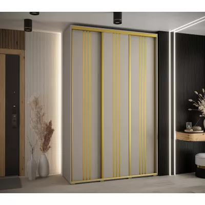 Šatní skříň INDIRA 6 - 160/60 cm, kašmír / zlatá