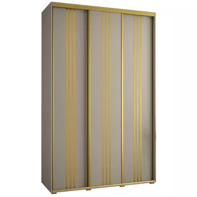 Šatní skříň INDIRA 6 - 160/60 cm, kašmír / zlatá