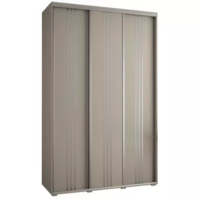 Šatní skříň INDIRA 6 - 150/60 cm, kašmír / stříbrná