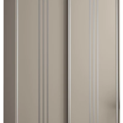 Šatní skříň INDIRA 6 - 130/60 cm, kašmír / stříbrná