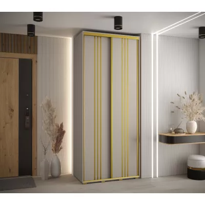 Šatní skříň INDIRA 6 - 110/60 cm, kašmír / zlatá