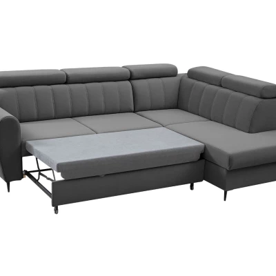 Rozkládací sedačka s úložným prostorem LAKEWAY L - zelená, levý roh