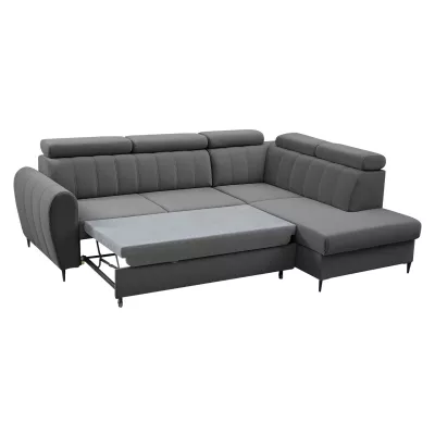 Rozkládací sedačka s úložným prostorem LAKEWAY L - zelená, levý roh