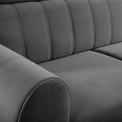 Rohová sedačka s úložným prostorem LAKEWAY MINI - šedá, levý roh