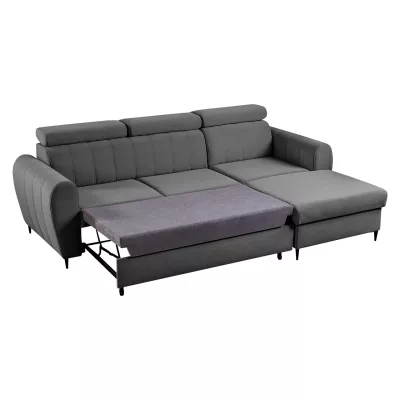 Rohová sedačka s úložným prostorem LAKEWAY MINI - hořčicová, pravý roh