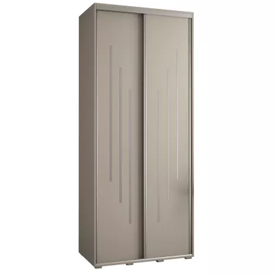 Šatní skříň INDIRA 8 - 120/60 cm, kašmír / stříbrná