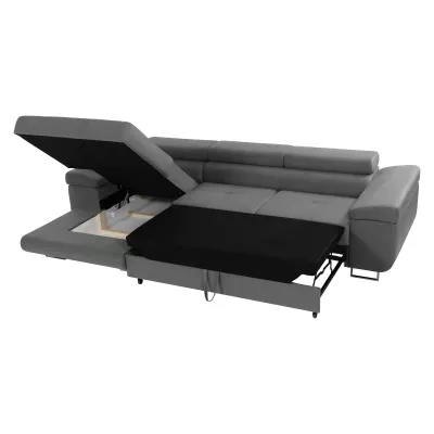 Rohová sedačka na každodenní spaní LABUS MINI - čokoládová, levý roh