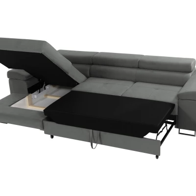 Rohová sedačka na každodenní spaní LABUS MINI - zelená, levý roh