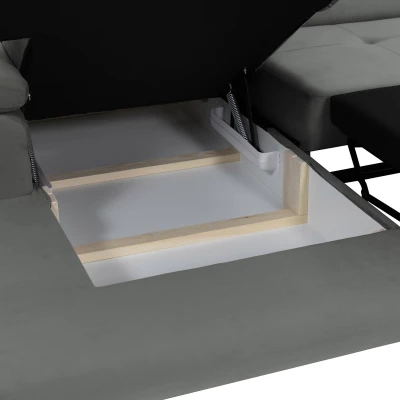 Rohová sedačka na každodenní spaní LABUS MINI - zelená, levý roh