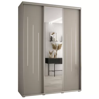 Šatní skříň INDIRA 9 - 170/60 cm, kašmír / stříbrná
