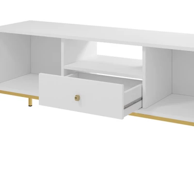 Nábytek do obývacího pokoje PANRUP 2 - bílá / zlatá