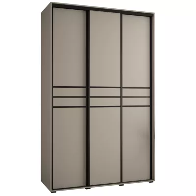 Šatní skříň INDIRA 10 - 160/60 cm, kašmír / černá