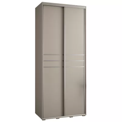 Šatní skříň INDIRA 10 - 120/60 cm, kašmír / stříbrná