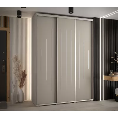 Šatní skříň INDIRA 12 - 180/60 cm, kašmír / stříbrná