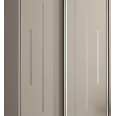 Šatní skříň INDIRA 12 - 120/60 cm, kašmír / stříbrná