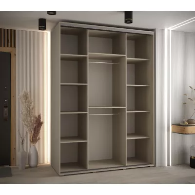 Šatní skříň INDIRA 13 - 170/60 cm, kašmír / černá