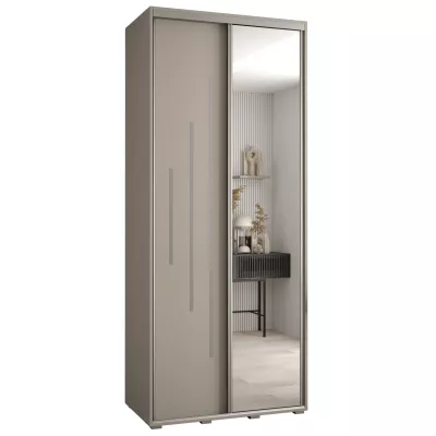 Šatní skříň INDIRA 13 - 110/60 cm, kašmír / stříbrná