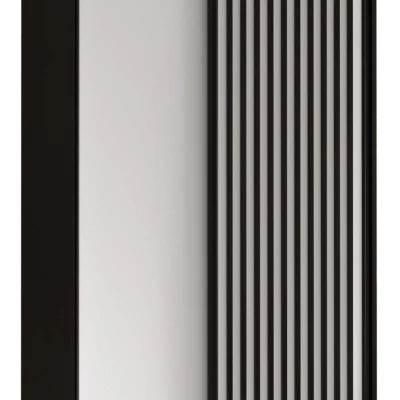 Šatní skříň FIDELIA 1 - 100/60 cm, černá / bílá / černá