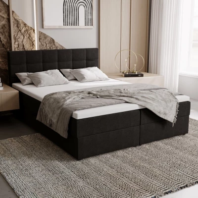 Čalouněná postel 140x200 ELSIE 2 s úložným prostorem - antracit