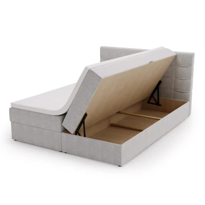 Čalouněná postel 160x200 ELSIE 1 s úložným prostorem - světle béžová