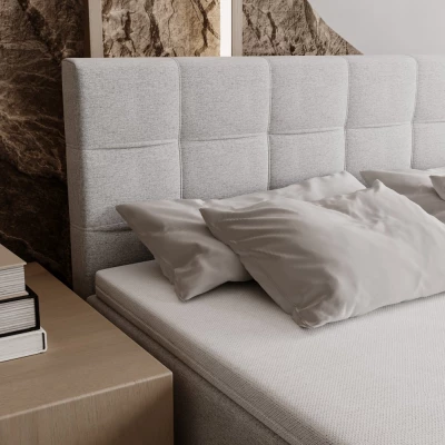 Čalouněná postel 160x200 ELSIE 2 s úložným prostorem - bílá