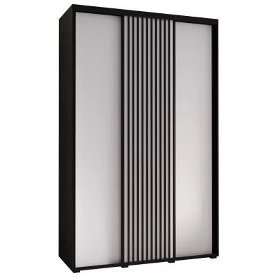Šatní skříň FIDELIA 1 - 150/60 cm, černá / bílá / černá