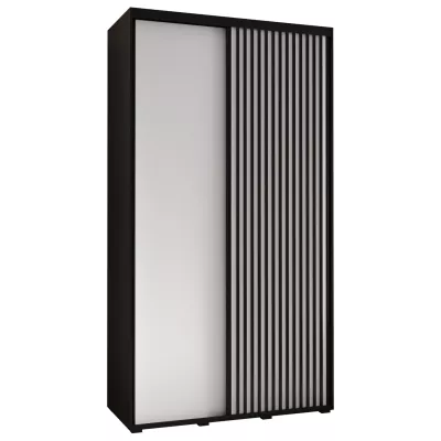 Šatní skříň FIDELIA 1 - 140/45 cm, černá / bílá / černá