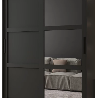 Šatní skříň KORRA 2 - 150 cm, černá / černá