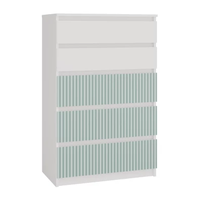 Dětská komoda se šuplíky DUSTER - bílá / mentolová