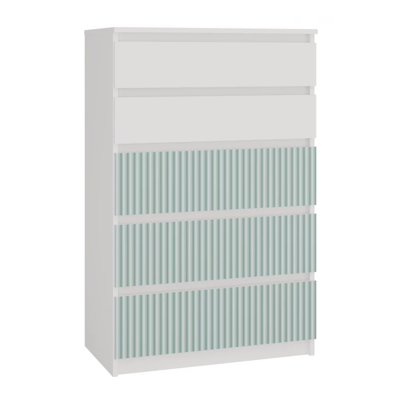 Dětská komoda se šuplíky DUSTER - bílá / mentolová