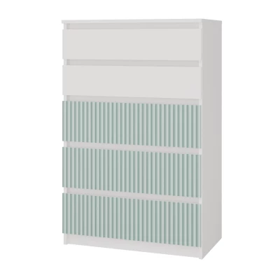 Dětská komoda se šuplíky DUSTER - bílá / mentolová