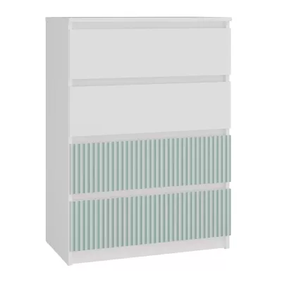 Komoda se šuplíky do dětského pokoje DUSTER - bílá / mentolová