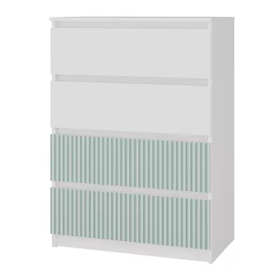 Komoda se šuplíky do dětského pokoje DUSTER - bílá / mentolová