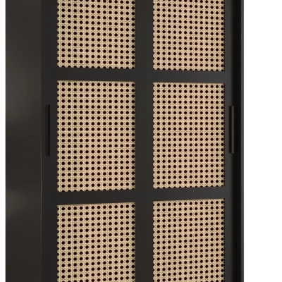Šatní skříň HALIMA 1 - 100 cm, černá / černá