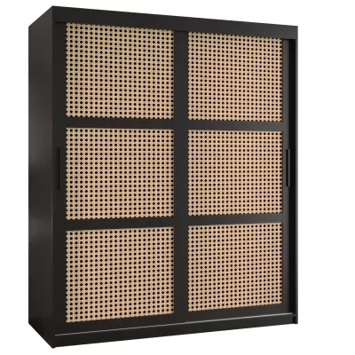 Šatní skříň HALIMA 1 - 150 cm, černá / černá