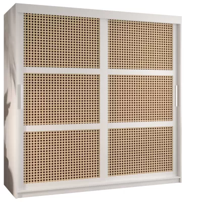 Šatní skříň HALIMA 1 - 180 cm, bílá / stříbrná