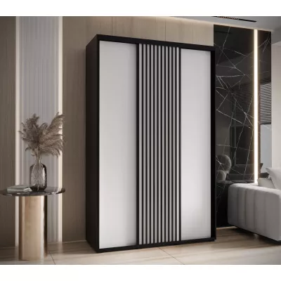 Šatní skříň BAYLIN 1 - 150/45 cm, černá / bílá / černá