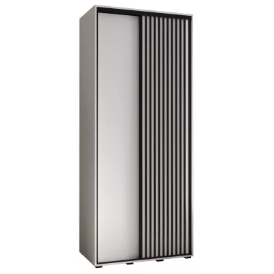 Šatní skříň BAYLIN 1 - 110/60 cm, bílá / bílá / černá