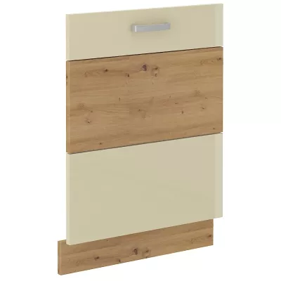 Dvířka pro vestavnou myčku ADARA - 60x72 cm, krémová / dub artisan