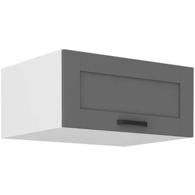 Hluboká digestořová skříňka LAILI - šířka 80 cm, šedá / bílá