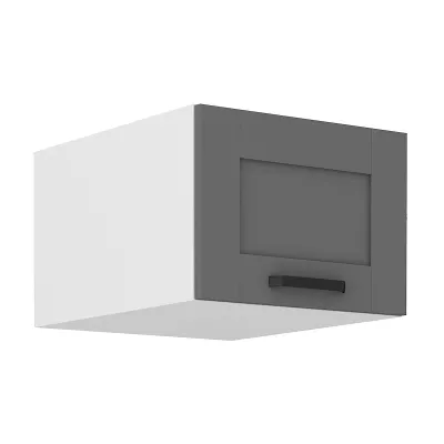 Horní skříňka s výklopnými dvířky LAILI - šířka 50 cm, šedá / bílá