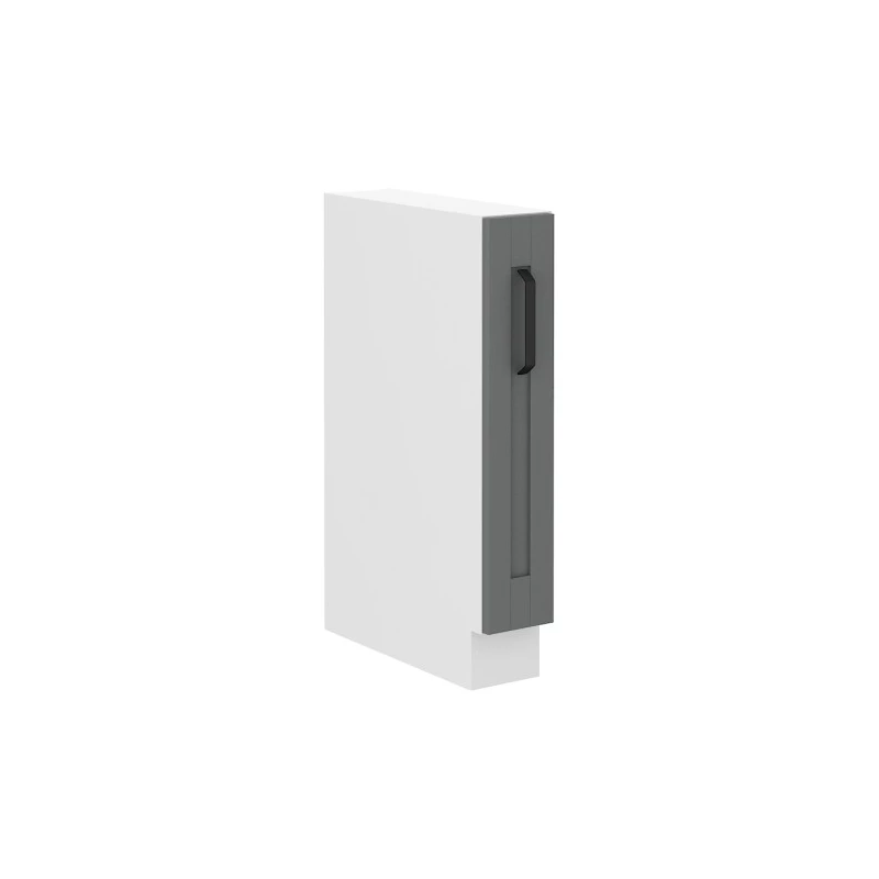 Výsuvná skříňka LAILI - šířka 15 cm, šedá / bílá